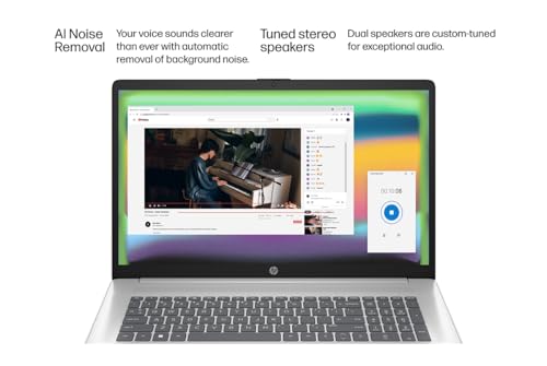 Image of HP 17.3-inch Flagship Touchscreen Laptop - Win 11 Pro • AI-Powered Microsoft Office Lifetime • AMD R5-7530U • 17.3 inch HD+ BrightView Display • Wi-Fi w /Laptop Computer Accessories (16G RAM, 1TB SSD)