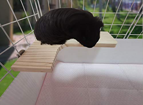Playcraftz Tunnel Hammock With L-Shape Wood Activity Platforms For Cage Shelves & Wood Perch Ledges For Small Animals Cages And Pets Like Hamsters, Mice, Chinchilla, Guinea Pigs, Birds, Rats. #TOP5