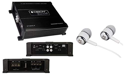 Orion ZT1200.2 ZTREET Series 2-Channel 1200W Max Class-AB Car Stereo Speaker Multi Channel Amplifier/Free ALPHASONIK Earbuds