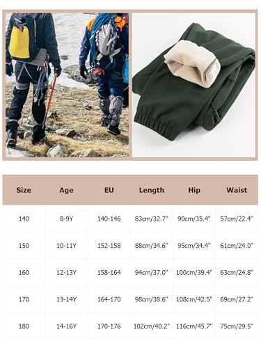Pantalon de randonnée imperméable enfant doublé thermique softshell