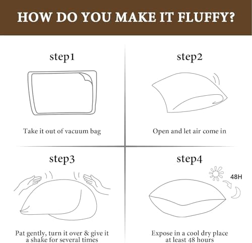 Pillows Queen Size Set of 1 - Feather Down Pillow Hotel Quality Bed Pillows for Sleeping Soft and Supportive Pillows for Side and Back Sleepers