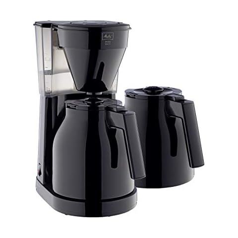 Melitta Easy Top Therm II, 1023-06, 2 Jarras Térmicas, Portafiltros Desmontable, Sistema Antigoteo, Depósito de 1 Litro, 8 Tazas, Negro Cover