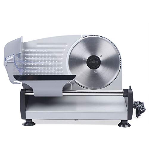 Commercial Meat Slicer Electric Meat Cutting Machine Adjustable Slice Thickness Stainless Steel Blade Slicer Machine for Pork Mutton Beef Fruit Vegetables Slicer Slicing Machine for Home Use 200W