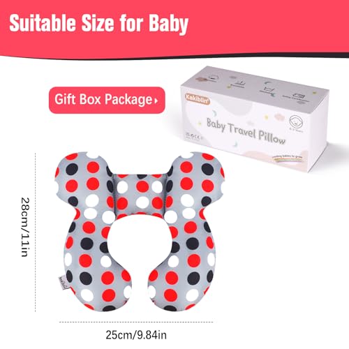 Image of KAKIBLIN Baby Travel Pillow, Upgraded Baby Neck Pillows for Car Seat, Infant Neck Support Pillow for Head and Neck,Newborn Head Support for Car Seat,Pushchair