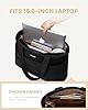 LOVEVOOK Tote Bags for Women, 15.6 Inch Lightweight Puffer Work Bag with Zip, Large Quilted Laptop Handbag Ladies Teacher Uni Shoulder for University College School Shopping Travel, Black #4
