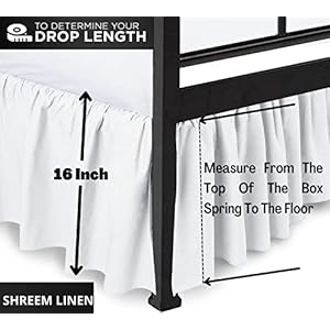 Ruffledbedskirtwithsplitcornersgatheredstyle100microfiber16dropdustrufflebedskirtsfullwhite Urban Country Home Decor Ruffled bed skirt with split corners gathered style 100 microfiber 16 drop dust ruffle bed skirts full white urban country home decor