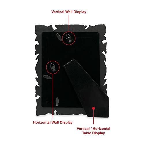 Laura-Ashley-4×6-Black-Floral-Textured-Hand-Crafted-Resin-Picture-Frame-with-Easel-for-Tabletop-Wall-Display-Decorative-Floral-Design-Home-Decor-Photo-Gallery-Art-More-4×6-Black Laura Ashley 4×6 Black Floral Textured Hand Crafted Resin Picture Frame with Easel for Tabletop Wall Display Decorative Floral Design Home Decor Photo Gallery Art More 4×6 Black