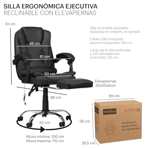 La Mejor Lista de Sillas con reposapiés al mejor precio. 6 Imagen adicional