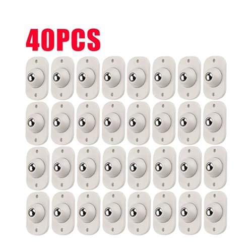 40 Ruedas Autoadhesivas Muebles de Acero Inoxidable con Rotación 360 3