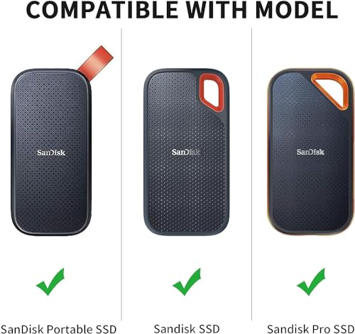 YINKE Hard Case for SanDisk Extreme/SanDisk PRO 1TB 2TB 500GB /WD my Passport Portable SSD, Protective Cover Travel Storage Bag