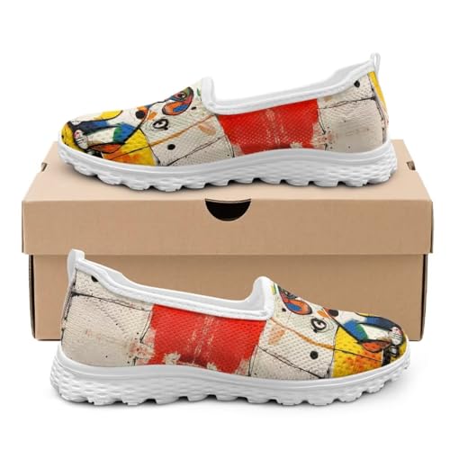 Womens Walking Shoes Cute Mesh Flats Slip on Loafer Casual Ballet Flat Nurse Dress Work Shoes3