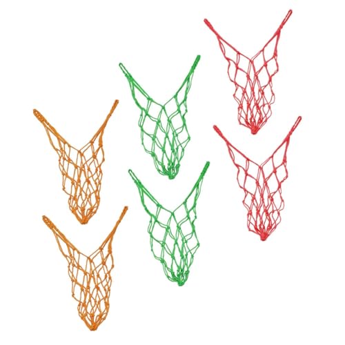 HYTROVE 6個 鶏用野菜フルーツホルダーネットバッグ 耐久ナイロン製 メッシュ吊り下げ式給餌袋 多機能食物収納袋 鶏 家禽用 ランダムカラー