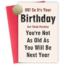 Funny Birthday Card, Happy Birthday Cards for Men Women, Humorous Birthday Gifts, Unique Bday Decorations