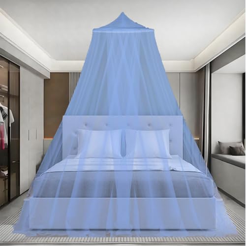 Zanzariera per letto matrimoniale, letto singolo, 0,6 x 2,5 x 10,5 m, pieghevole, baldacchino per viaggi, casa, lettino, letto con colla a gancio, zanzariera da viaggio
