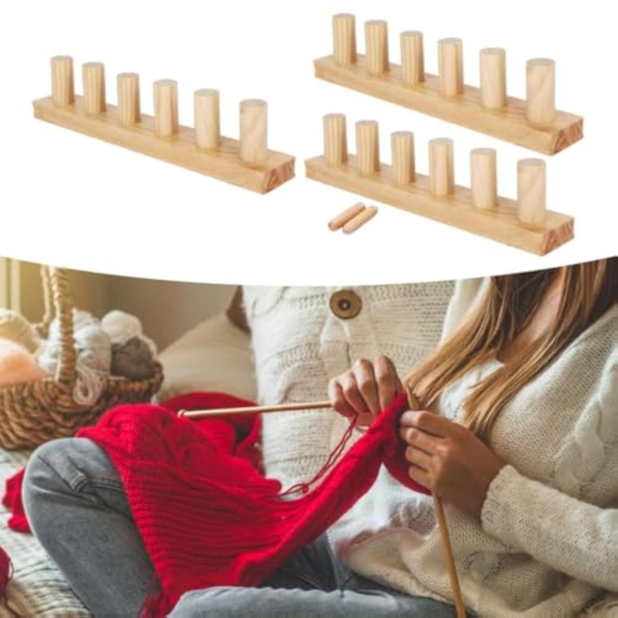Chunky Blanket Loom Wooden Loom Frame for Yarn Craft Project