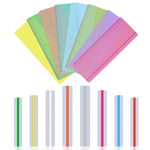 Vicloon Dyslexia Rule, 16 Stücke Geführte Lesestreifen, Markieren Streifen Farbige Overlay Lese, Lesehilfe für Kinder, Visuellen Stress Reduzieren