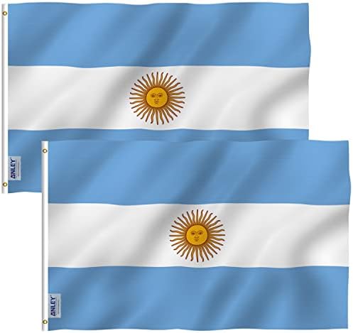 3X5 Argentina Flag Premium Polyester Grommets National Banner FAST USA 100D