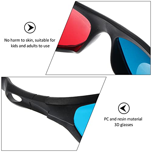 10Pcs 3D Glasses For Tv Movie Cyan Red Blue 3 Dimensional Glasses For Anaglyph Stereoscopic Movie Comic Book Photo Projector Computer Screen Game #TOP3