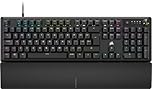 CORSAIR K70 CORE RGB Mechanical Wired Gaming Keyboard with Palmrest – Pre-Lubed MLX Red Linear Switches, SOCD, ABS Painted Keycaps, Sound Dampening, Media Control Dial, QWERTY UK – Black