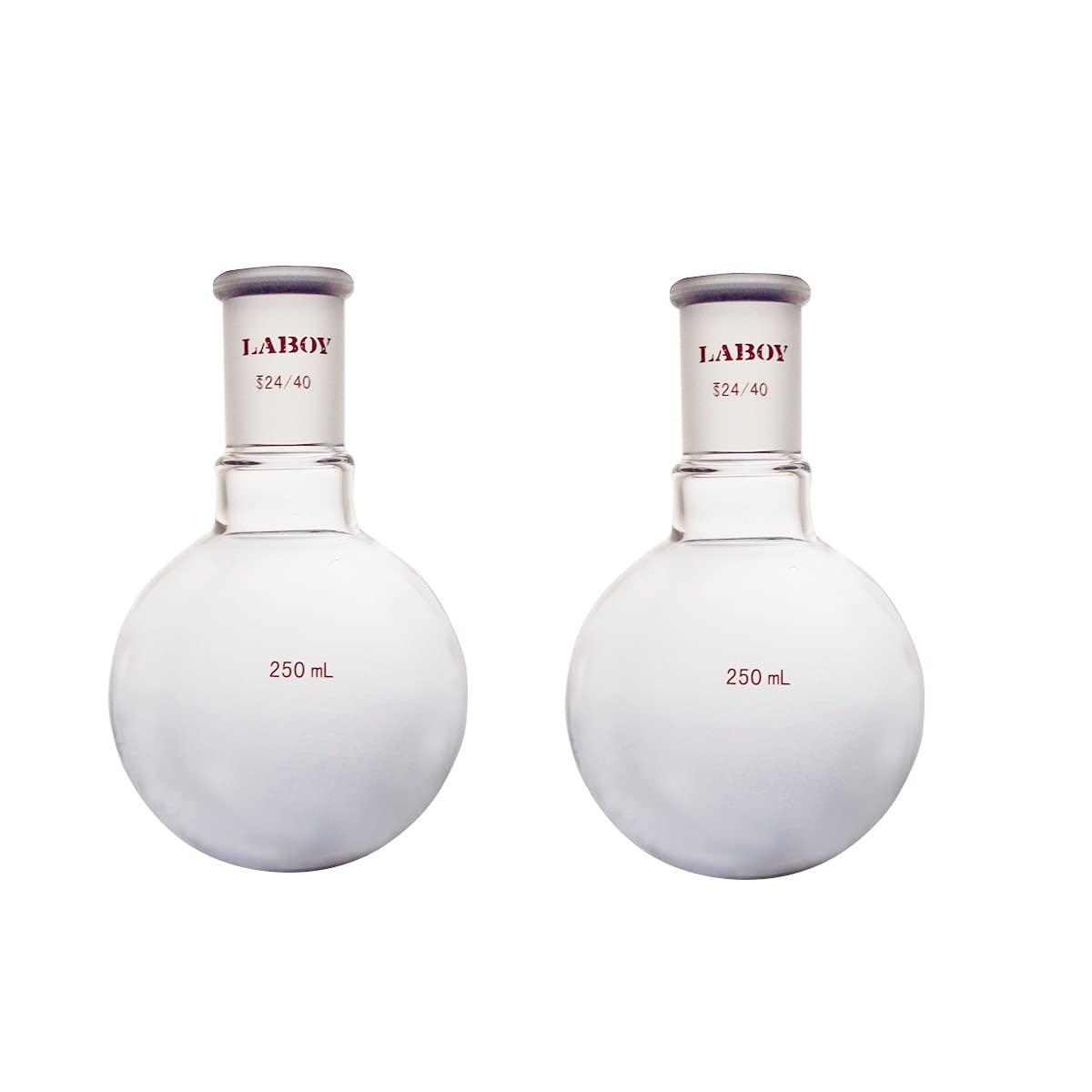 Laboy Glass 250mL Single Neck Round Bottom Boiling Flask Heavy Wall with 24/40 Joint Heating Distillation Reaction Receiving Flask Organic Chemistry Lab Glassware 2pcs-image-36