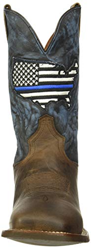Dan Post Boots Mens Thin Blue Line Square Toe Casual Boots Mid Calf - Blue - Size 9 D #TOP1