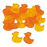 Fun Express 1 lb. Mini Orange & Yellow Rubber Duck Gummy Candies - 24 Pieces