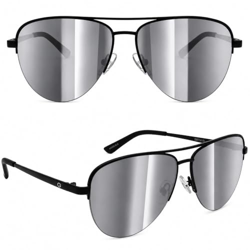 Image of grinderPUNCH Polarized Aviator Sunglasses Men Women 70s Retro Costume UV400 | Polarized UV400 Aviator, 70s Retro Gold Metal Frame, Classic Pilot Style, Costume and Fashion, for Men and Women
