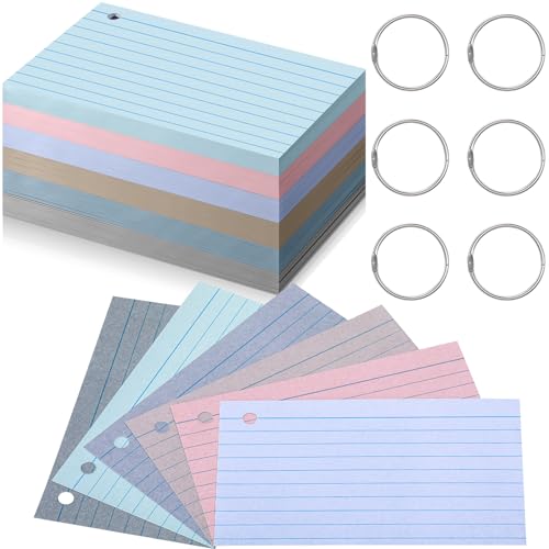 Cartes lignées Epakh anti-bavure : 300 fiches de révision perforées pour réussir vos examens