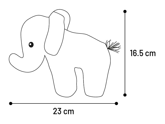 Foto 3 de 5 de Flamingo Juguete para Perros con Forma de Elefante Britta, Gris, con Squeaker, Ideal para Golden Retriever