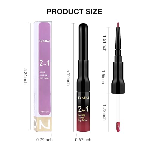 Image of evpct 1Pcs Deep Cranberry Red Matte Lip Liner & Liquid Lipstick Stain Makeup Set for Women, Red Lip Liner Stain Long Lasting Waterproof Smudge Proof, Longwear Lips Stick Makeup 24 hours originale, 39
