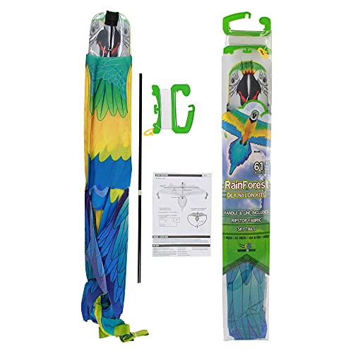Windnsun Rainforest Macaw Ripstop Nylon Kite, 60 Inches Wide #TOP3