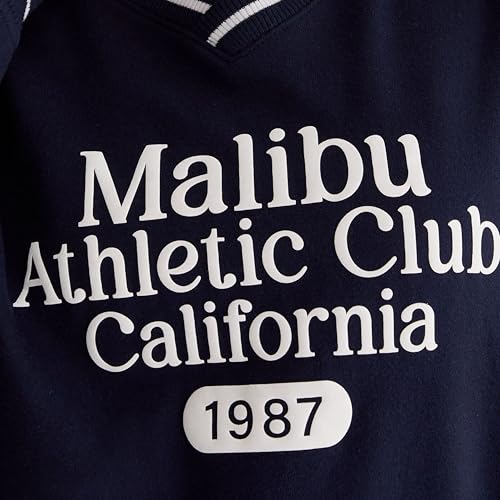 AEROPOSTALE Women's Malibu Athletic Oversized V-Neck Sweatshirt4