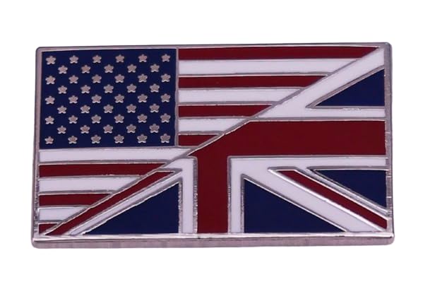 Épingle en émail de 3 cm drapeau Grande-Bretagne USA haute finition