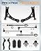 Tiezful 12PCS Suspension Kit Front Lower Control Arm w/Ball Joint TieRod Sway Fits for Toyota Corolla 2003 2004 2005 2006 2007 2008 All Models