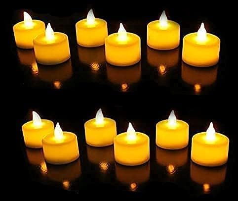 BELARO Led TeaLight Candle Diva Perfect LED Flame Less Yellow Diva TeaLight smokeless Candles for Home Decoration, Christmas,Birthday, Diwali Decorative (LED Diva)(Pack of 6) 2