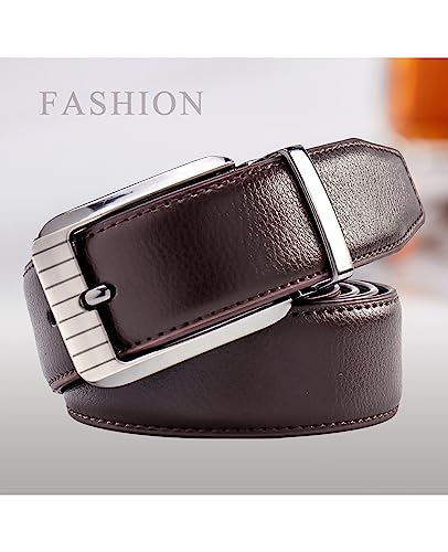 Men Genuine Leather Dress Belt 1.3" Single Prong Zinc Alloy Buckle4