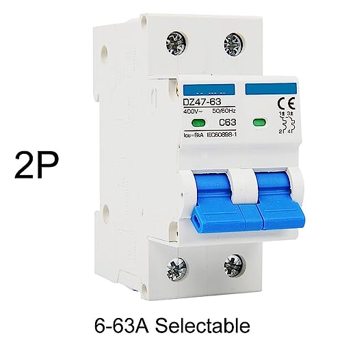 Disyuntor tipo CA 2P MCB 16A 25A protector voltaje sobrecarga 400V 4