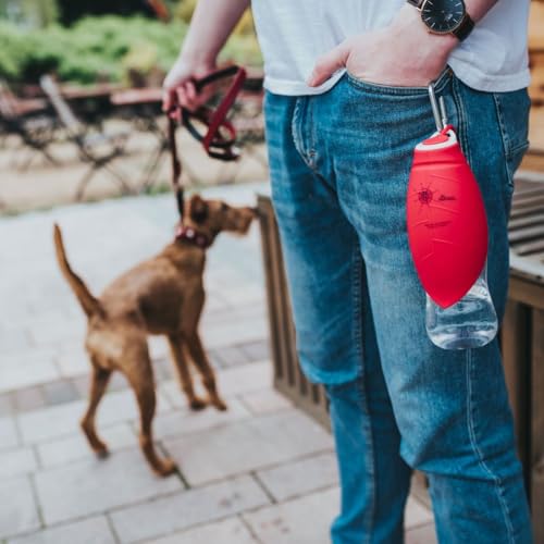HUNTER Outdoor Trinkflasche mit Silikonnapf List 550 ml, Rot
