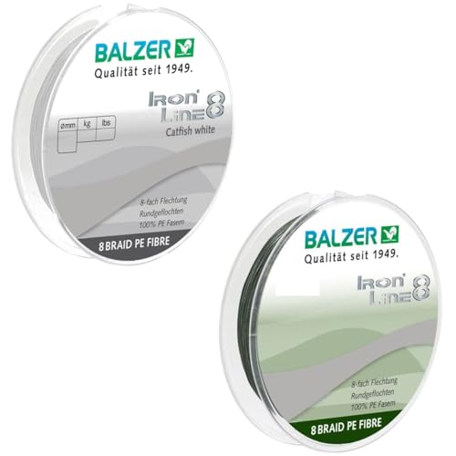 Balzer Iron Line 8 Catfish - 300m geflochtene Angelschnur, Farbe:Weiß, Durchmesser/Tragkraft:0.70mm / 89.0kg