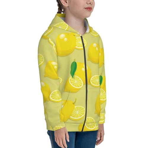 Bright Lemons Kids Pullover Hoodies Boys Zip Up Sweatshirts Girls Athletic Clothes with Pocket4