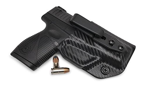 Concealment Express: Taurus PT709 Slim Tuckable Ambidextrous IWB KYDEX Holster - Custom Fit - US Made - Concealed Carry Holster - Fully Adjustable (CF BLK, ULTI)