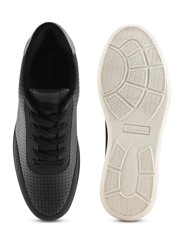 Image of San Frissco Men's Perforated Sneaker Casual Lace-Up Shoes | Soft Cushioned Footbed with TPR Sole | Comfortable and Trendy Casual Shoes for Office and College