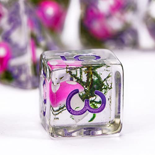 Udixi 7Pcs Polyhedral Dnd Dice, D&D Dice Set Filled With Mushroom And Seaweed For Role Playing Dice Games As Dnd Rpg Mtg Table Games (Seaweed) #TOP6