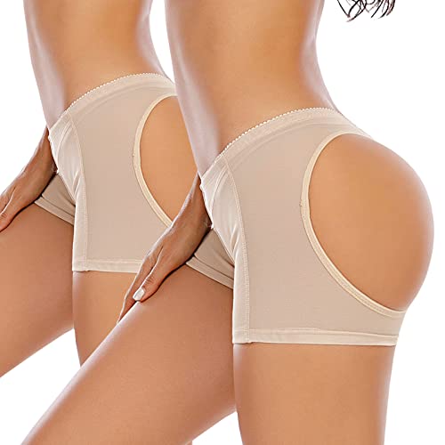 Image of Dulchany Women Butt Lifter Shapewear Hip Enhancer Control Panties | Seamless Butt Lifter Boy Shorts Booty Lifting Underwear for Women
