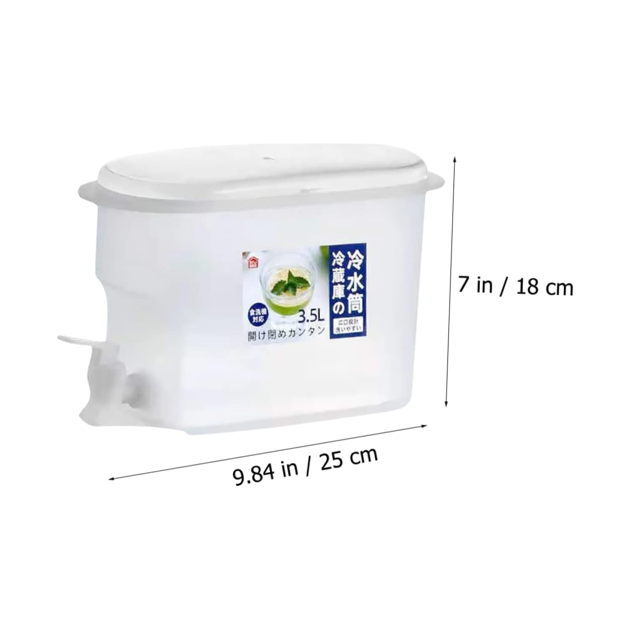 VINTORKY Distributeur Boissons 4L Avec Infuseur Et Robinet - Kettle à Jus Pratique Pour Maison Et Réfrigérateur
