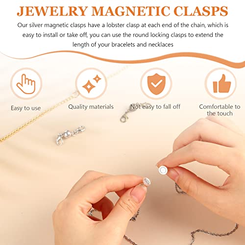 12 Pieces Magnetic Clasps Magnetic Jewelry Clasp Locking 4 Colors 8 Mm Magnetic Necklace Clasp 8 Mm Magnetic Closures Necklace Chain Clasp Bracelet Necklace Extenders For Jewelry Making Diy Supplies #TOP2