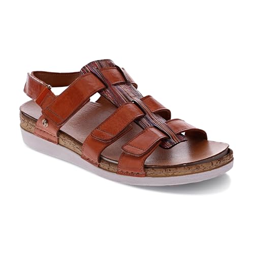 Revere Santorini 4 Womens Adjustable Strap Gladiator Sandal – Chic, Comfortable Sandal with Removable T-Bar and Arch Support
