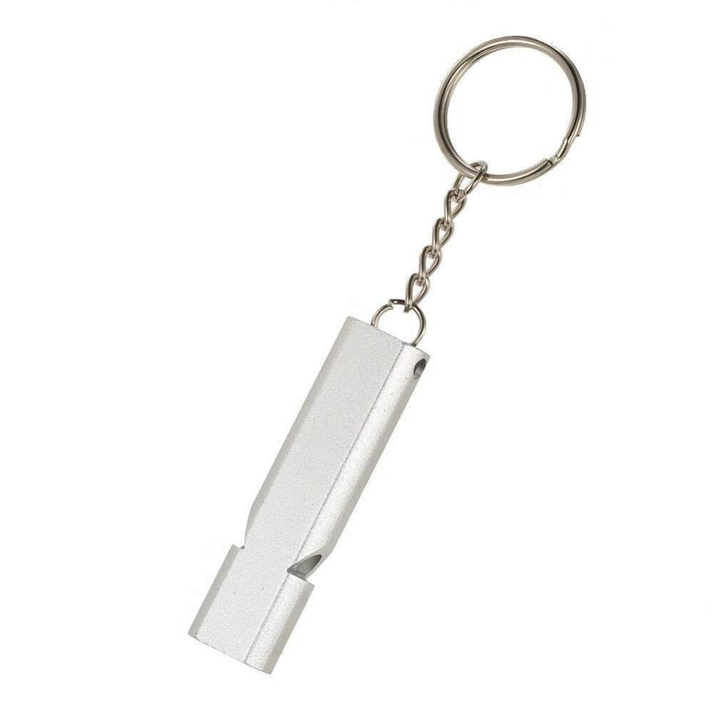 Survival Whistle – Dual Tube Outdoor Safety Whistle with Keychain for Hiking, Camping, Boating, and Dog Training (Silver)-image-8
