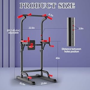 Power Tower Dip Station,Multi-Function Pull Up Adujustable Height Up 85.5" for Home Gym Strength Training Fitness Equipment,400LBS Power Tower Dip StationMulti Function Pull Up Adujustable Height Up 855 for Home Gym Strength Training Fitness Equipment400LBS