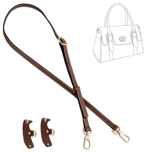 Image of Bag Strap for Longchamp, Leather Purse Straps Adjustable Replacement with 2 Punch-Free Adapters for Longchamp Strap Kit for Small and Medium Bags